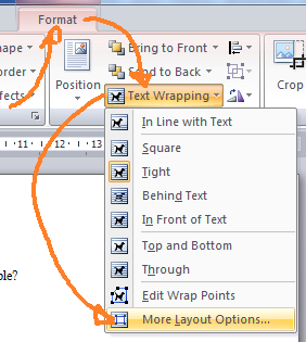 word for mac 2011 formatting all pictures wrap text
