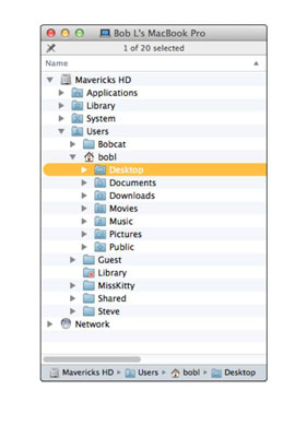 make a directory for a program on mac through finder